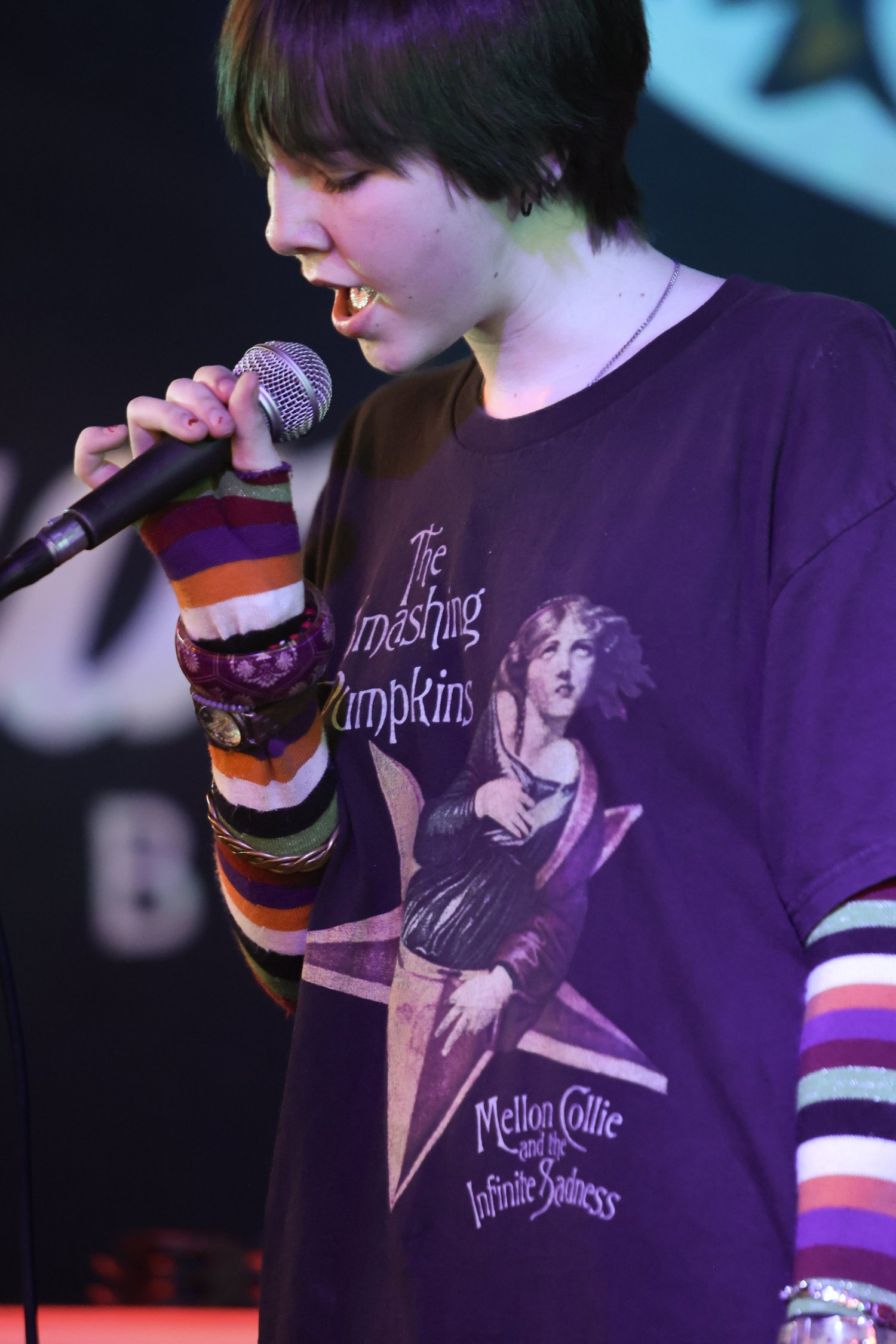 Rock Lab student singing