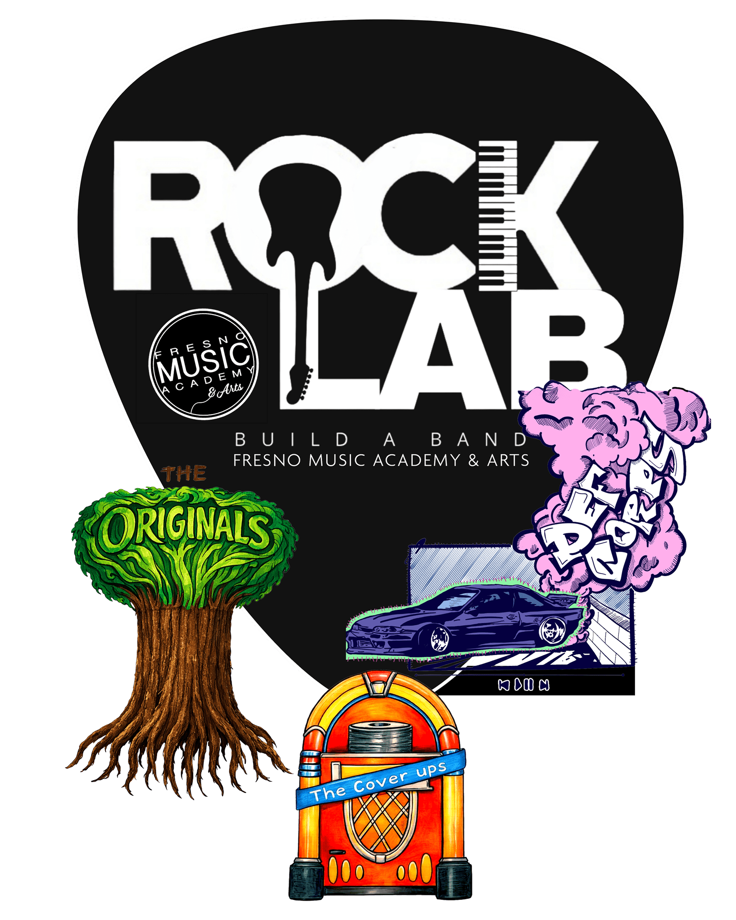 Rock Lab band logos
