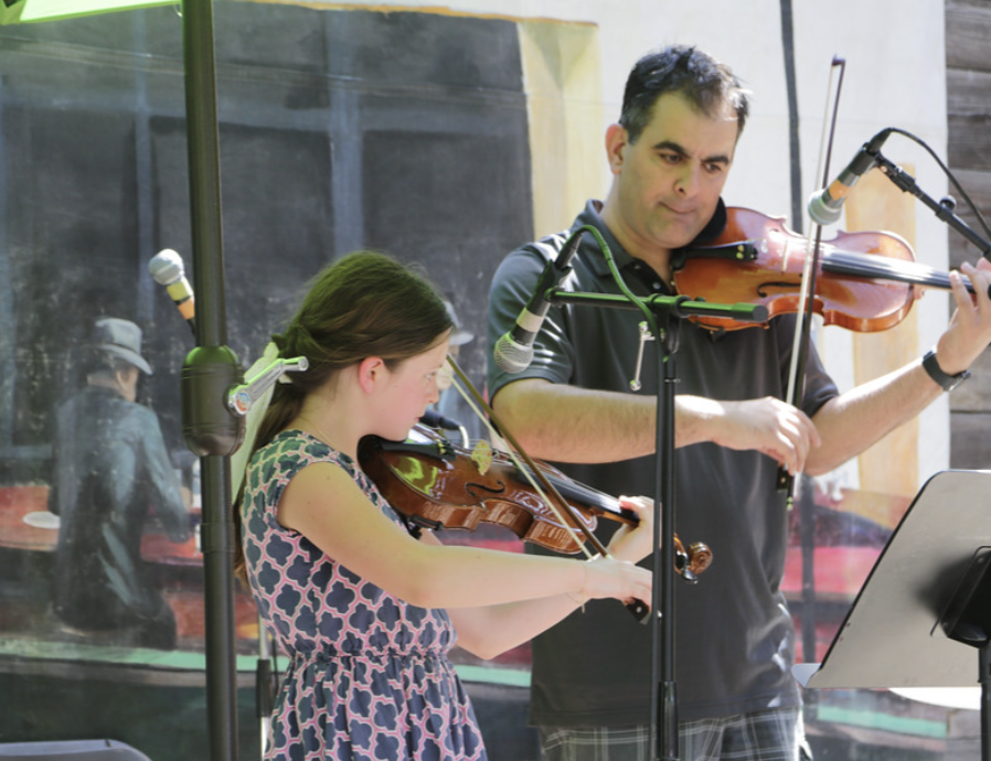 Students playing violin
